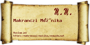 Makranczi Mónika névjegykártya